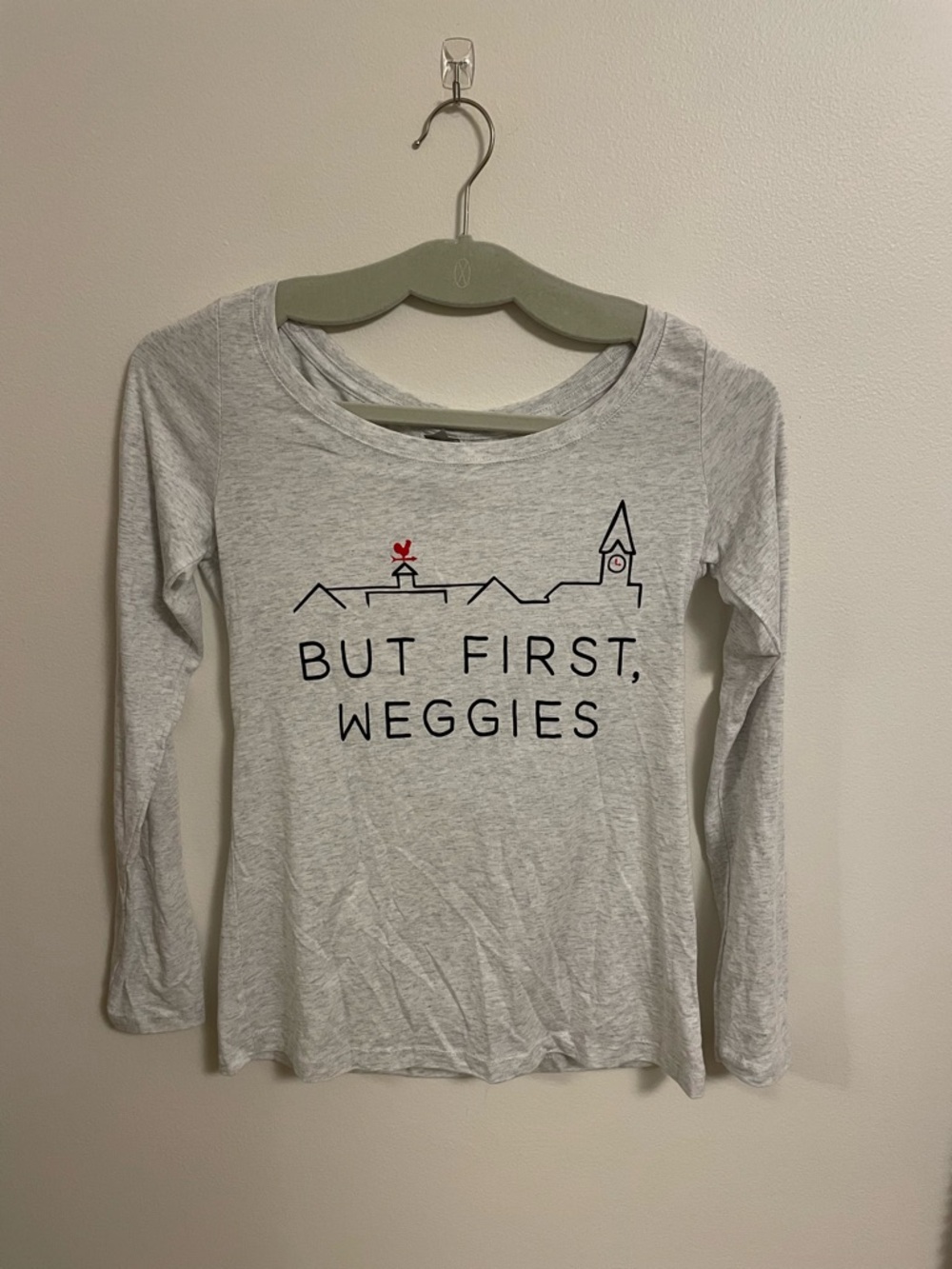 But first, Weggies Wegmans Graphic Light Gray Long Sleeve Tee
